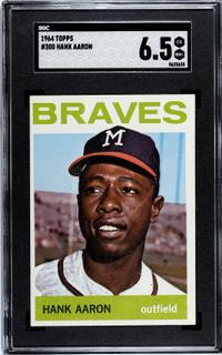 A 1964 Topps Hank Aaron Baseball Card No. 300 (SGC 6.5 EX/NM+)