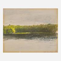 Wolf Kahn (American/German, 1927–2020) South Pon Shore Line