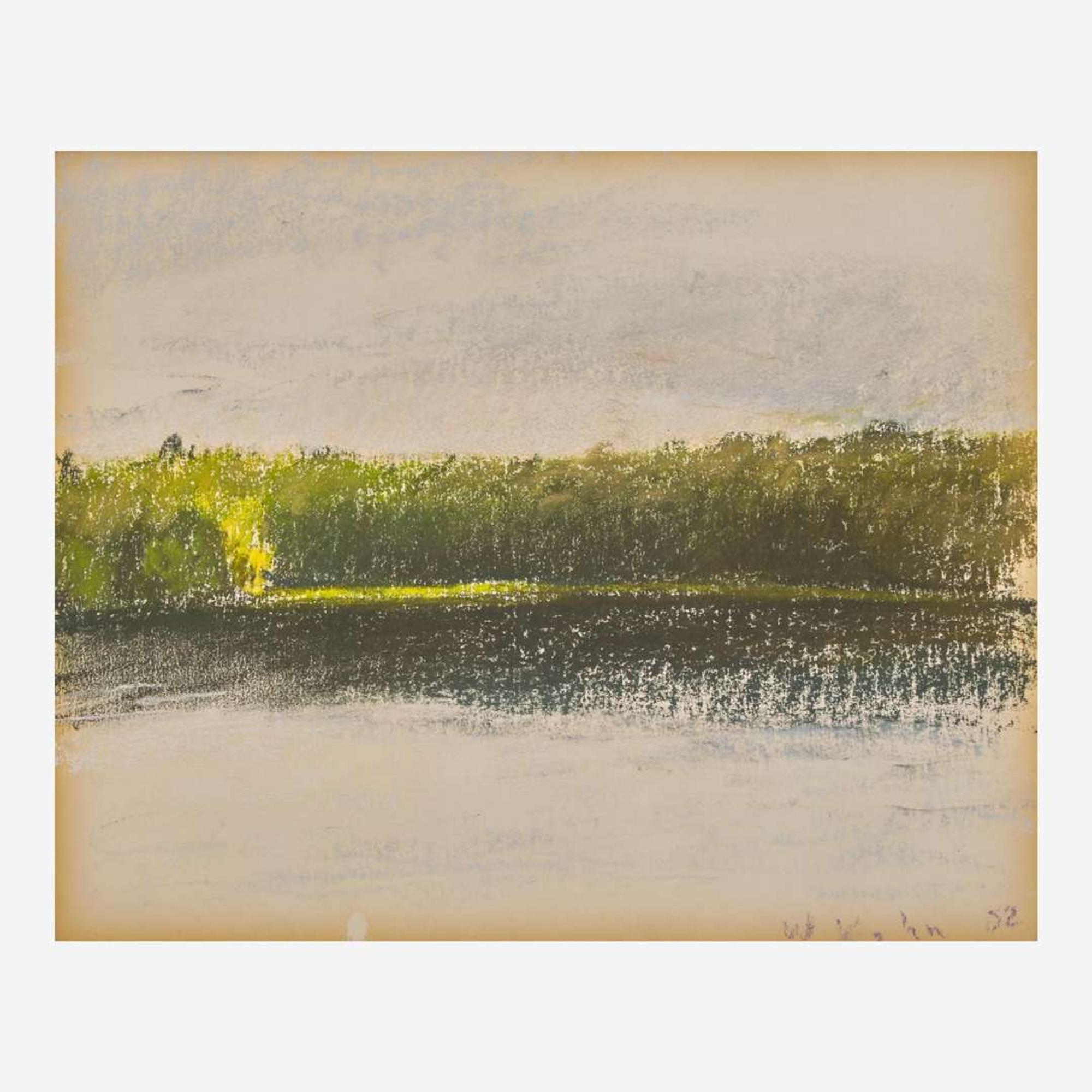 Wolf Kahn (American/German, 1927–2020) South Pon Shore Line