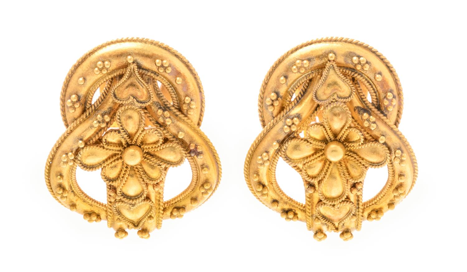 An 18 Karat Yellow Gold 'Hercules Knot' Demi-Parure, Lalaounis,