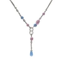 Gemstone. Diamond, and White Gold Necklace