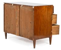 An Empire Style Egyptian Revival Burlwood Commode