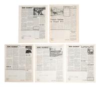 [AFRICAN AMERICANA]. Five issues of The Student Voice. Atlanta: Student Nonviolent Coordinating Committee, January-July, 1964.