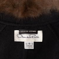 Oscar de la Renta Cashmere Trench Coat Trimmed in Sable