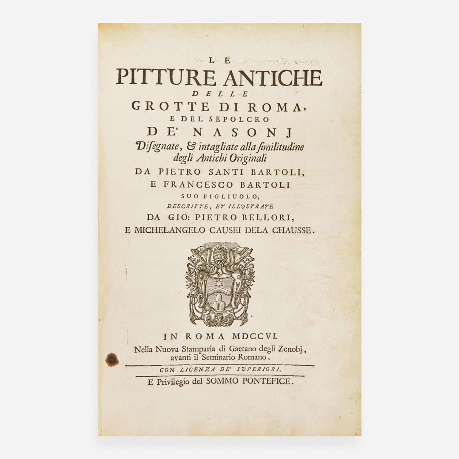 [Travel & Exploration] Bellori, Gio(vani): Pietro, and Michelangelo La Chausse La pitture antiche delle grotte di Roma e del sepolcro de' Nasoni...