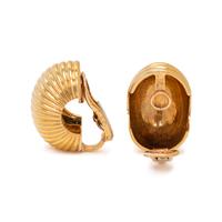 CARTIER, YELLOW GOLD EARCLIPS