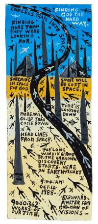 The Reverend Howard Finster, (American, 1916-2001), Finding God the Hard Way, 1988