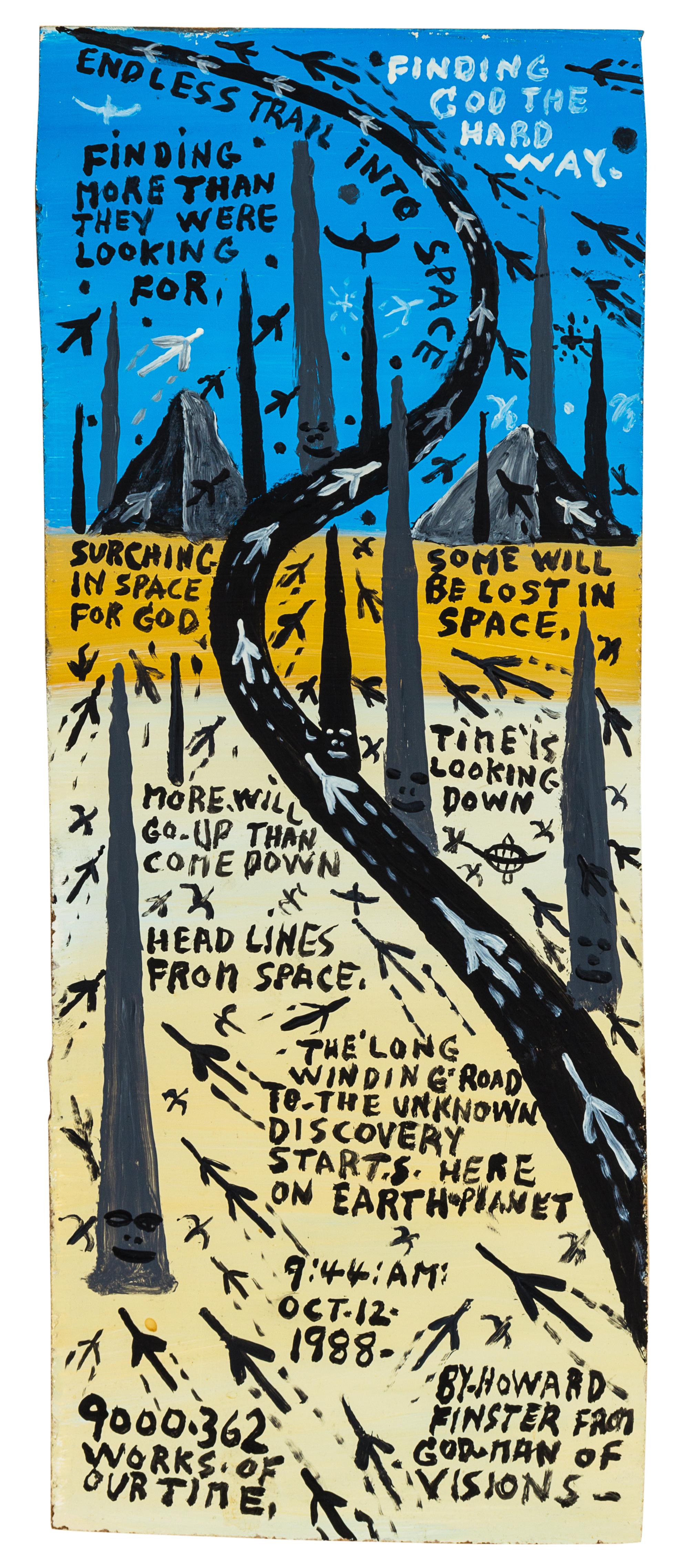 The Reverend Howard Finster, (American, 1916-2001), Finding God the Hard Way, 1988