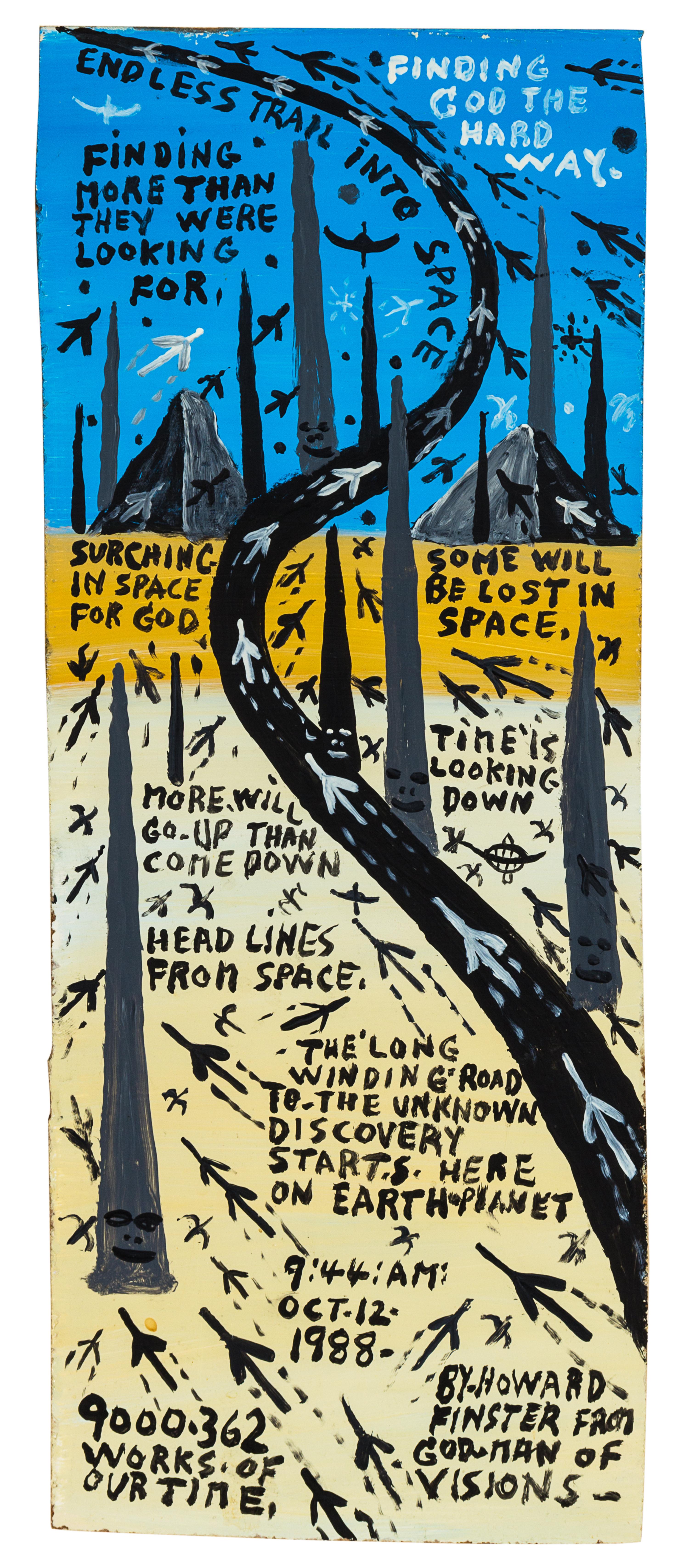 The Reverend Howard Finster, (American, 1916-2001), Finding God the Hard Way, 1988