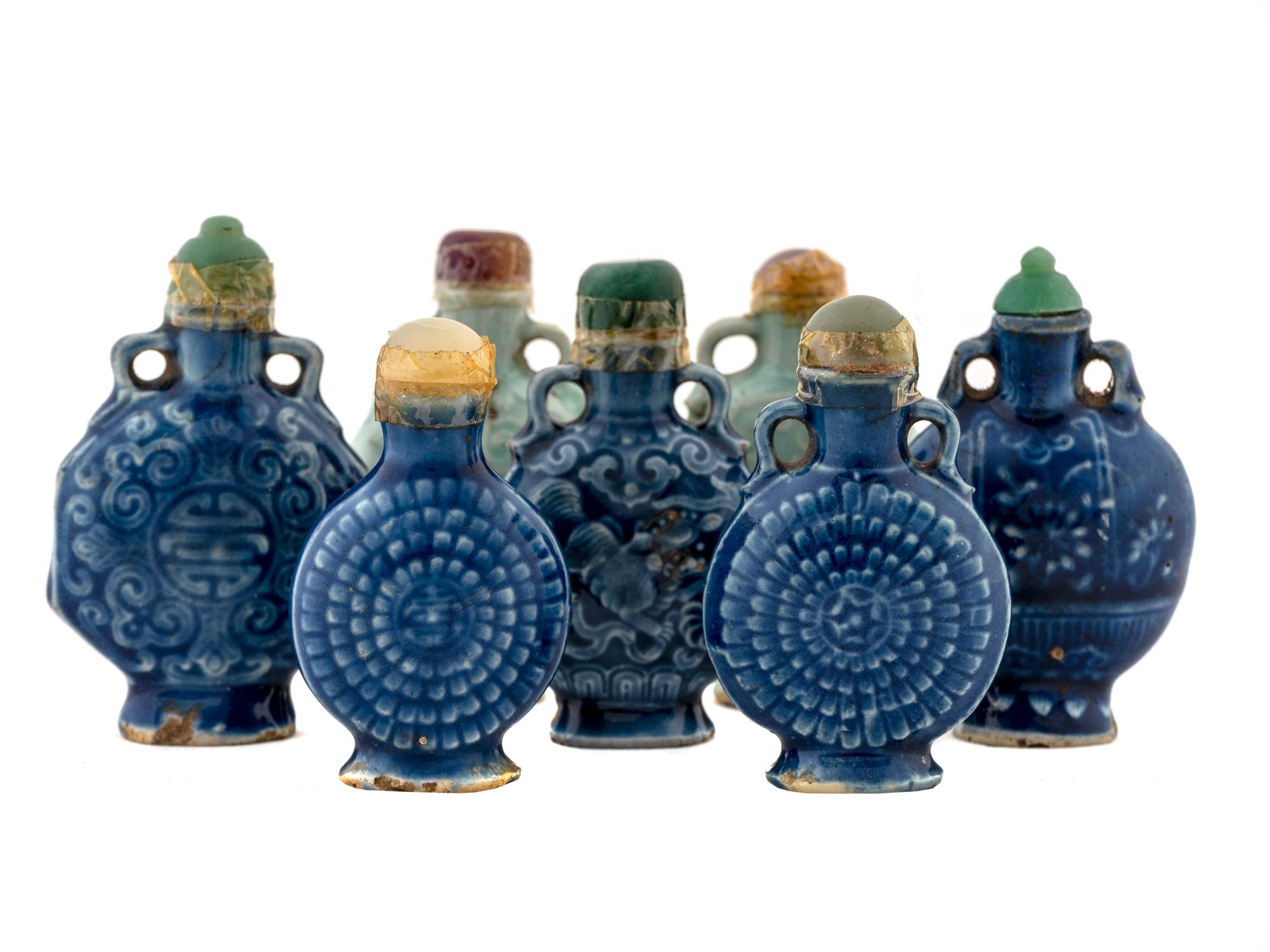 A Group of Seven Chinese Porcelain Snuff Bottles — LATE 19TH/EARLY 20TH CENTURY