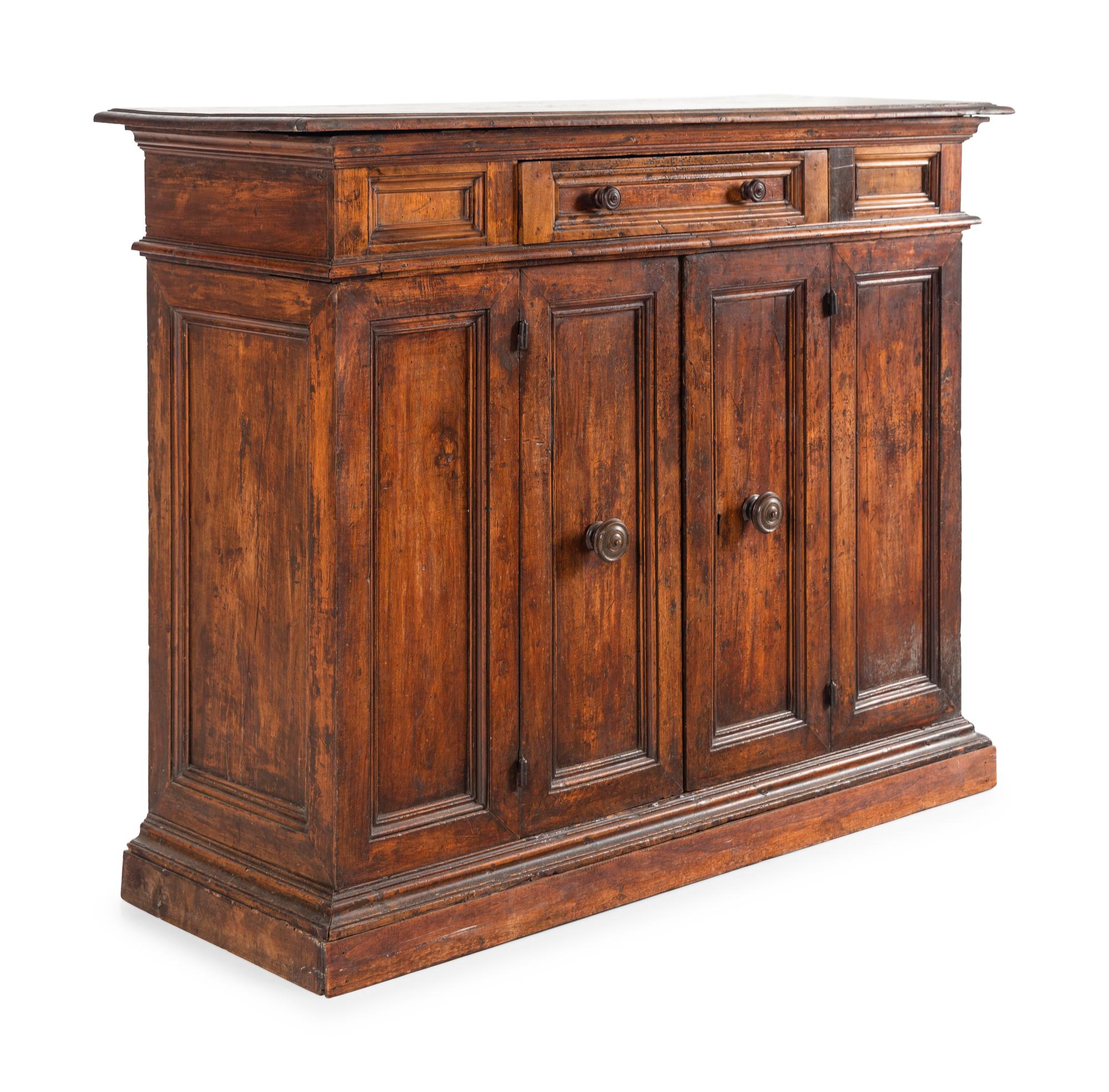 An Italian Baroque Walnut Cabinet