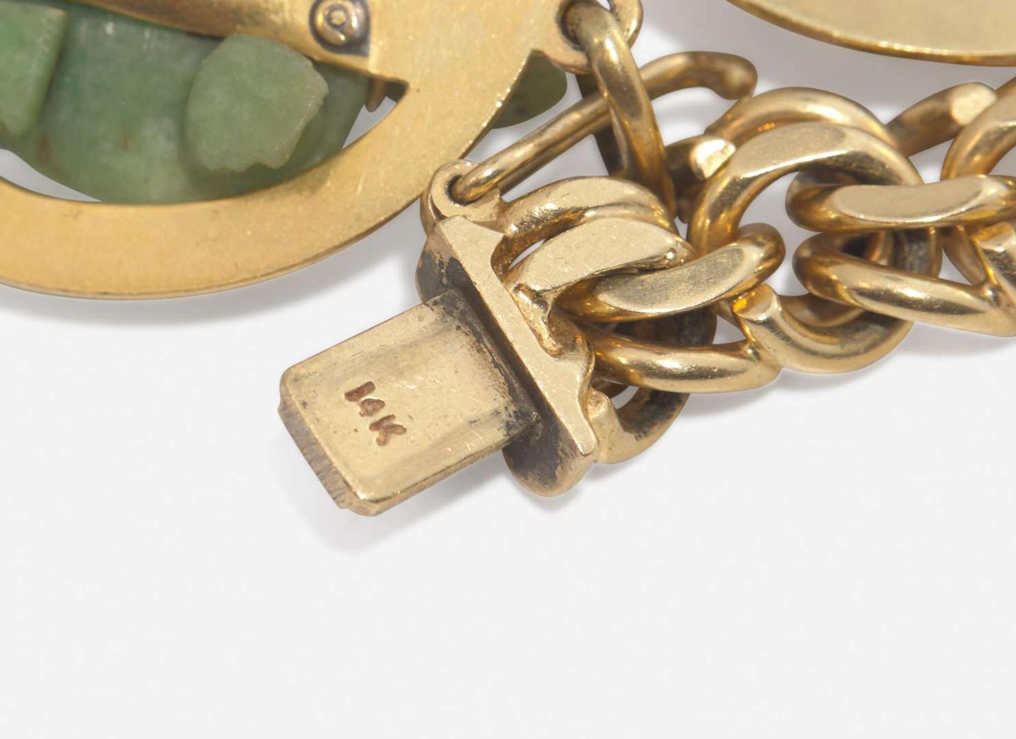A 14K Yellow Gold Charm Bracelet