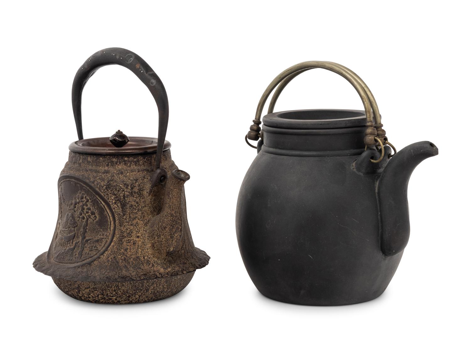 Two Chinese and Japanese Teapots