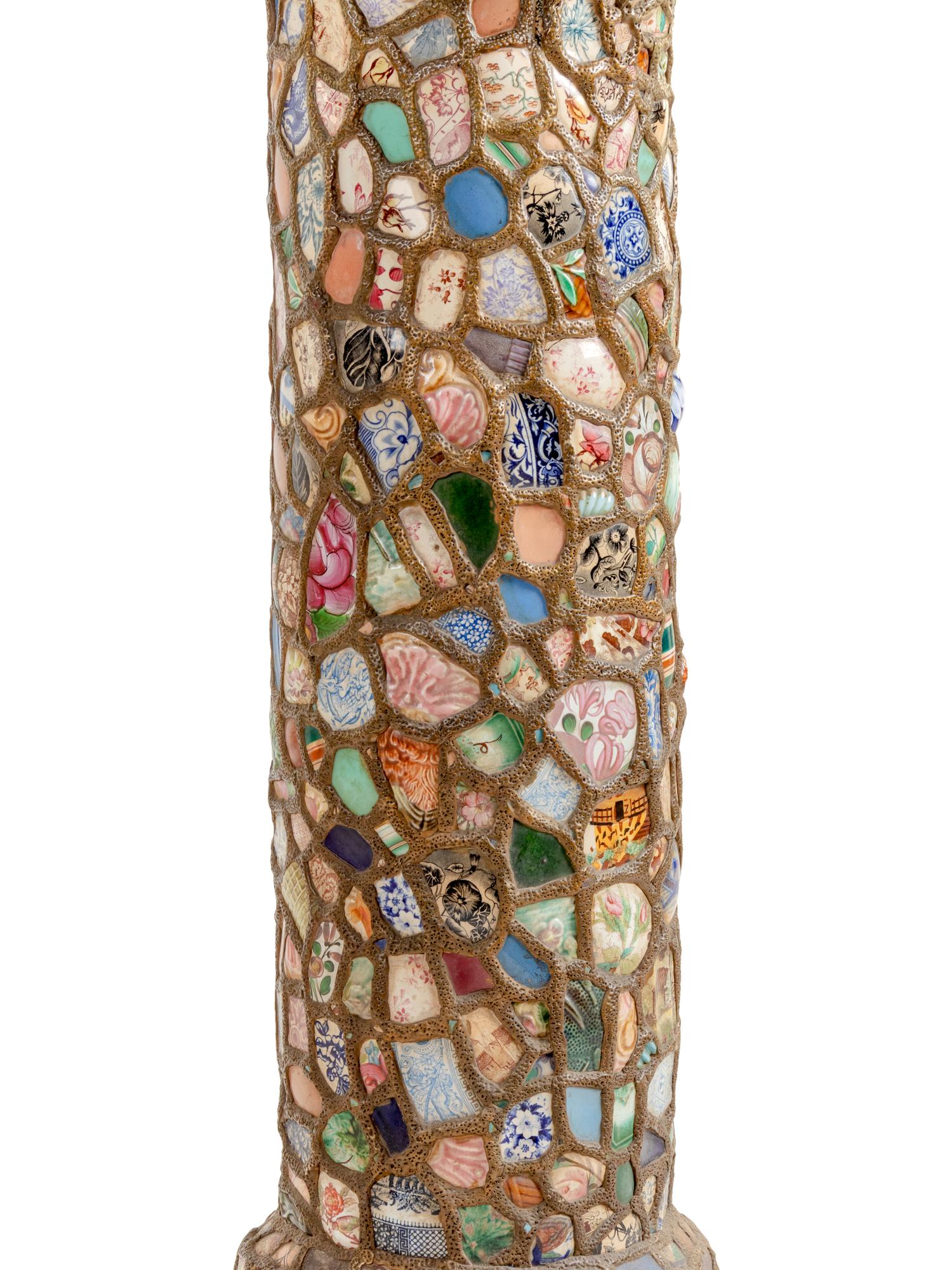 A Continental Ceramic Inset Pedestal