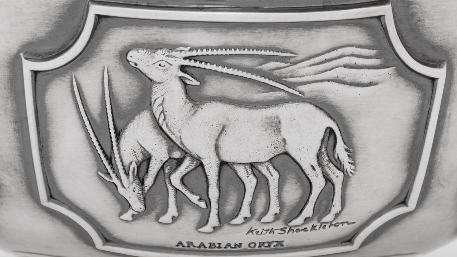 An English Silver Limited Edition World Wildlife Fund Center Bowl