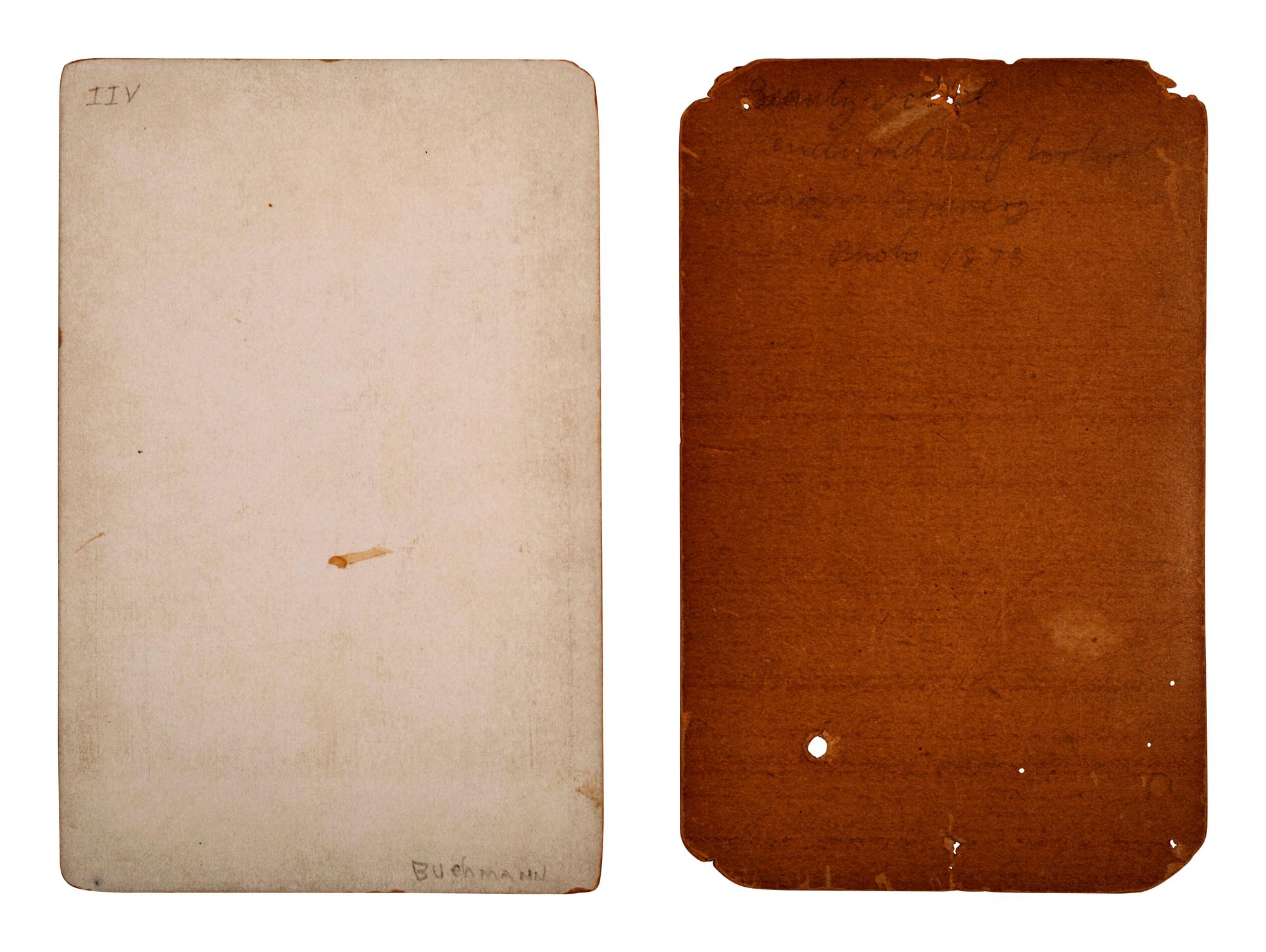 [NATIVE AMERICANS]. 2 cabinet cards of Southwestern Indians, incl. "Apache Chief."