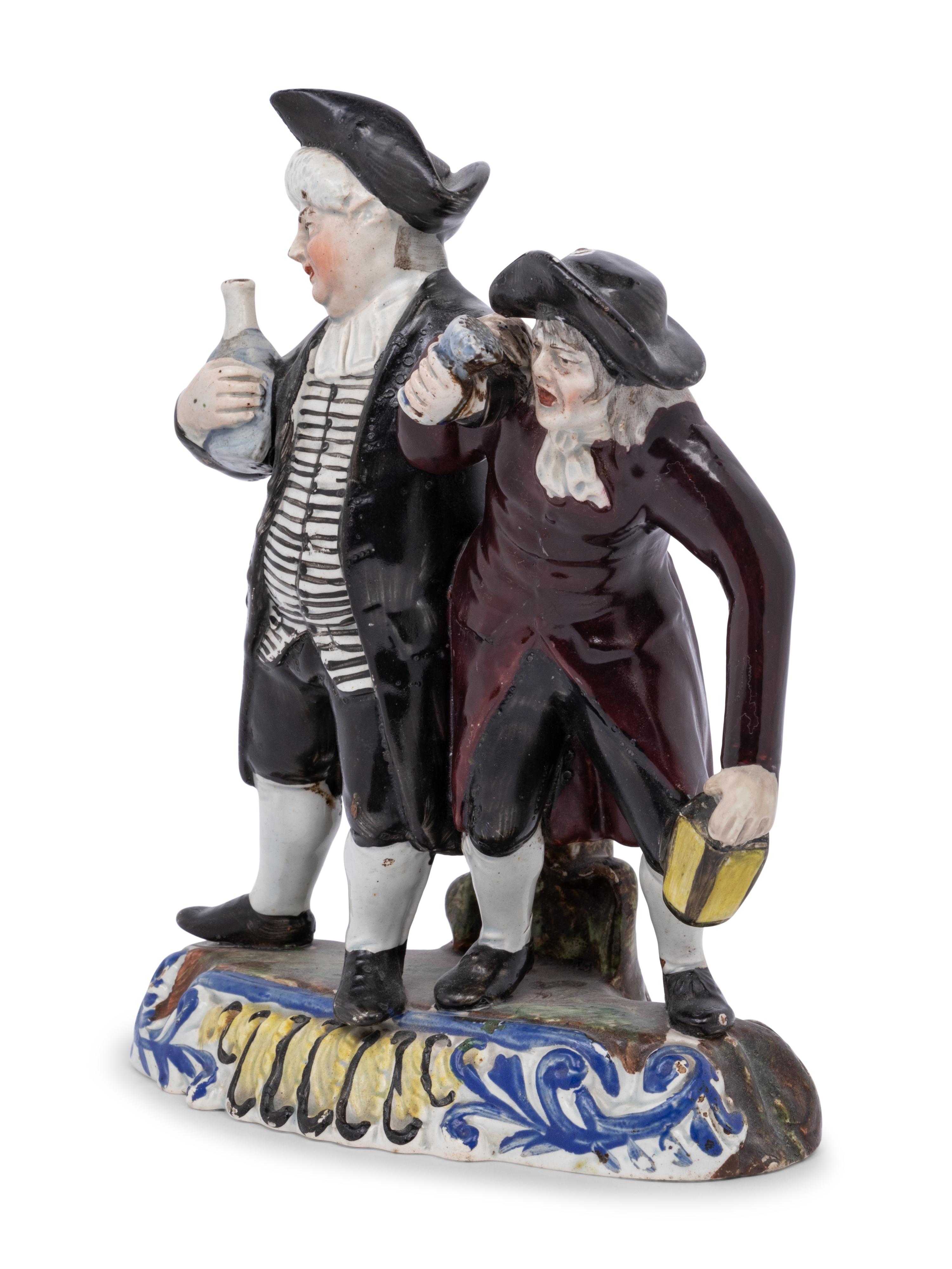 A Victorian Glazed Earthenware Figural Group