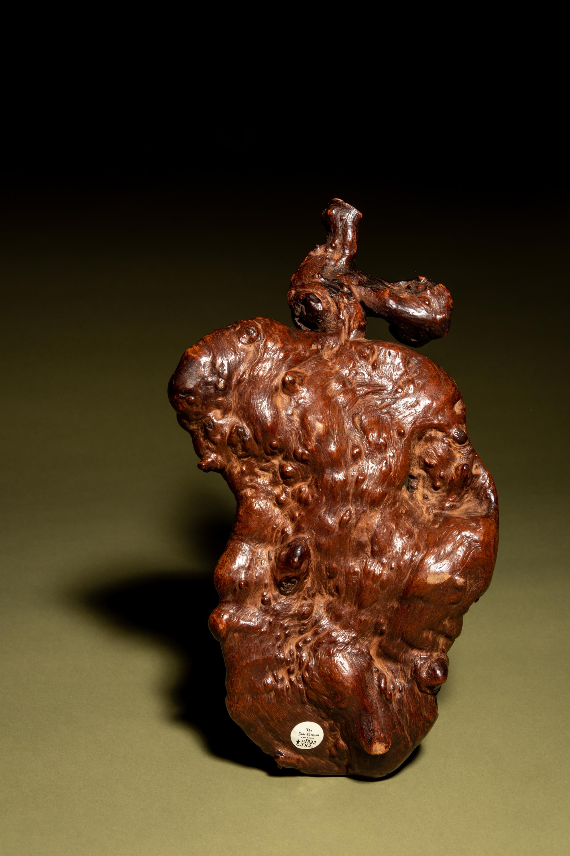 A Chinese Burlwood and Black Lacquered ‘Spiders on Banana Leaf’ Tray