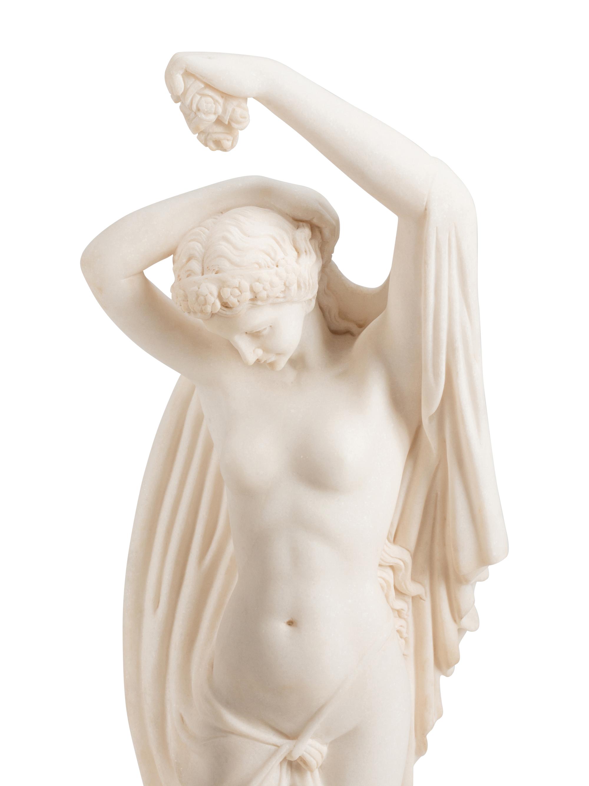 A Pair of Continental Marble Figural Groups