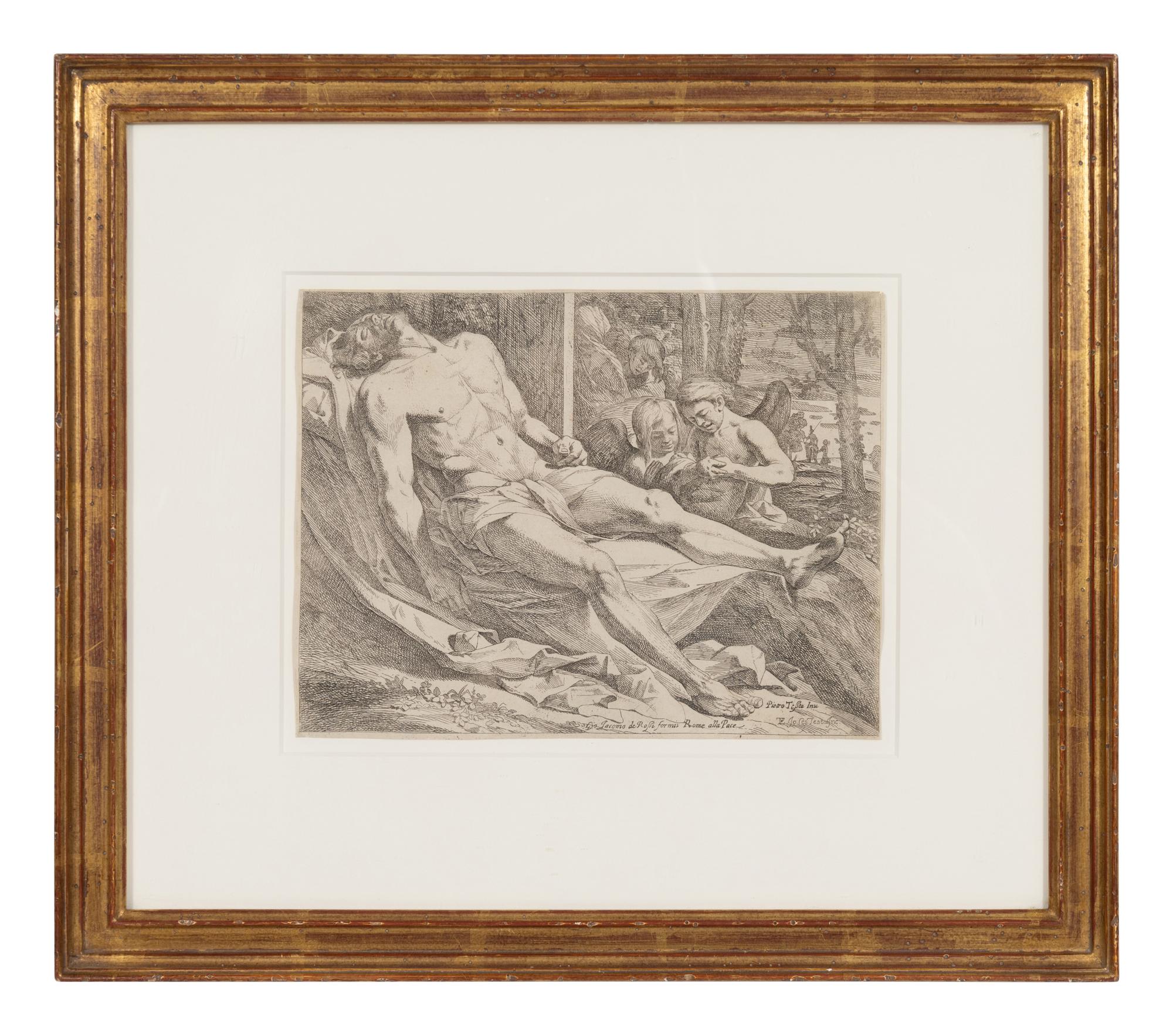 The Body of Christ Mourned by Angels (after Pietro Testa)