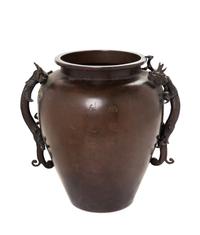 A Bronze Baluster Jar Height 12 1/4 inches. — 19TH CENTURY