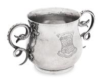 A Victorian Silver Caudle Cup