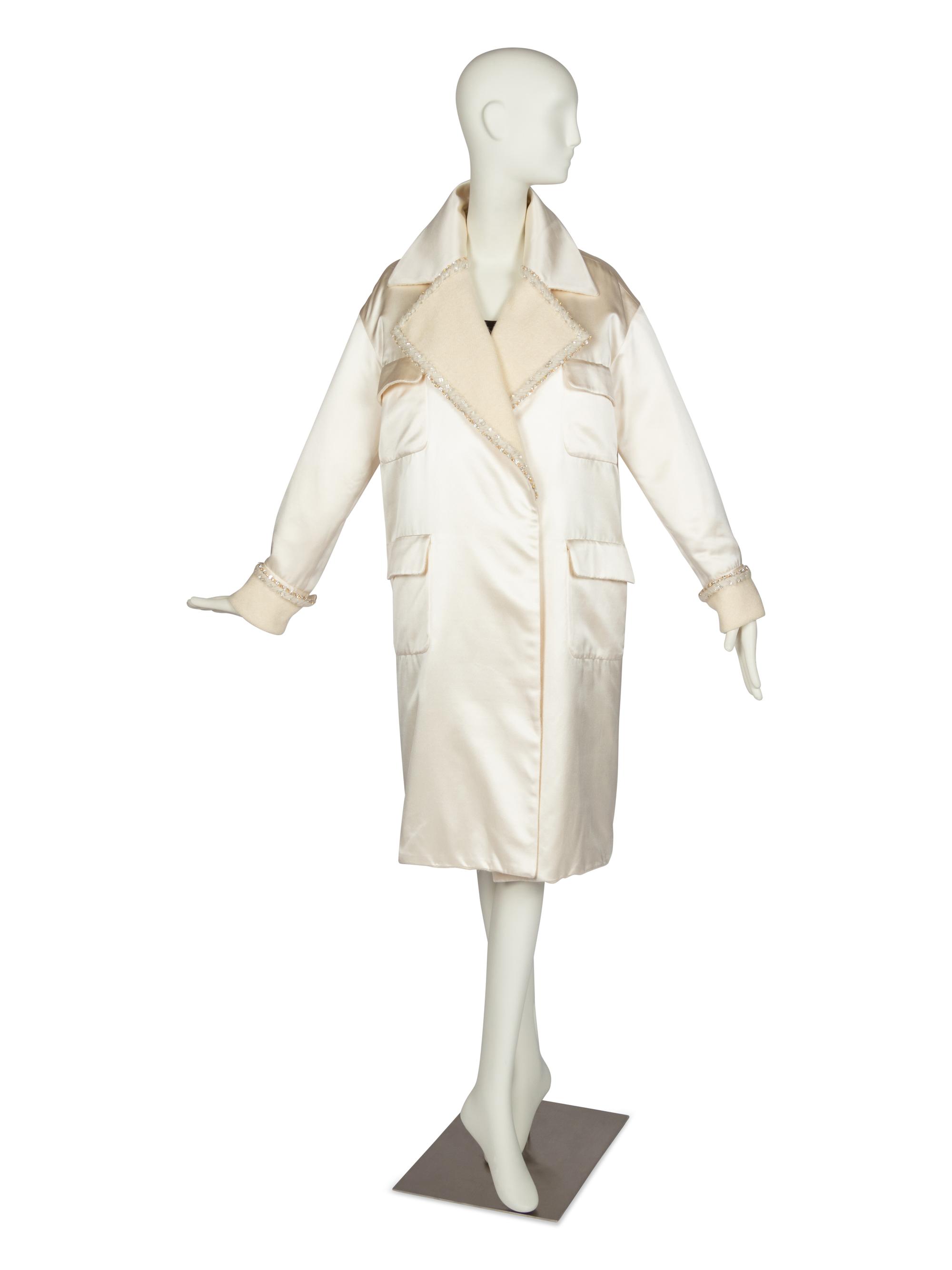 Chanel Satin Evening Trench Coat, Fall 2019