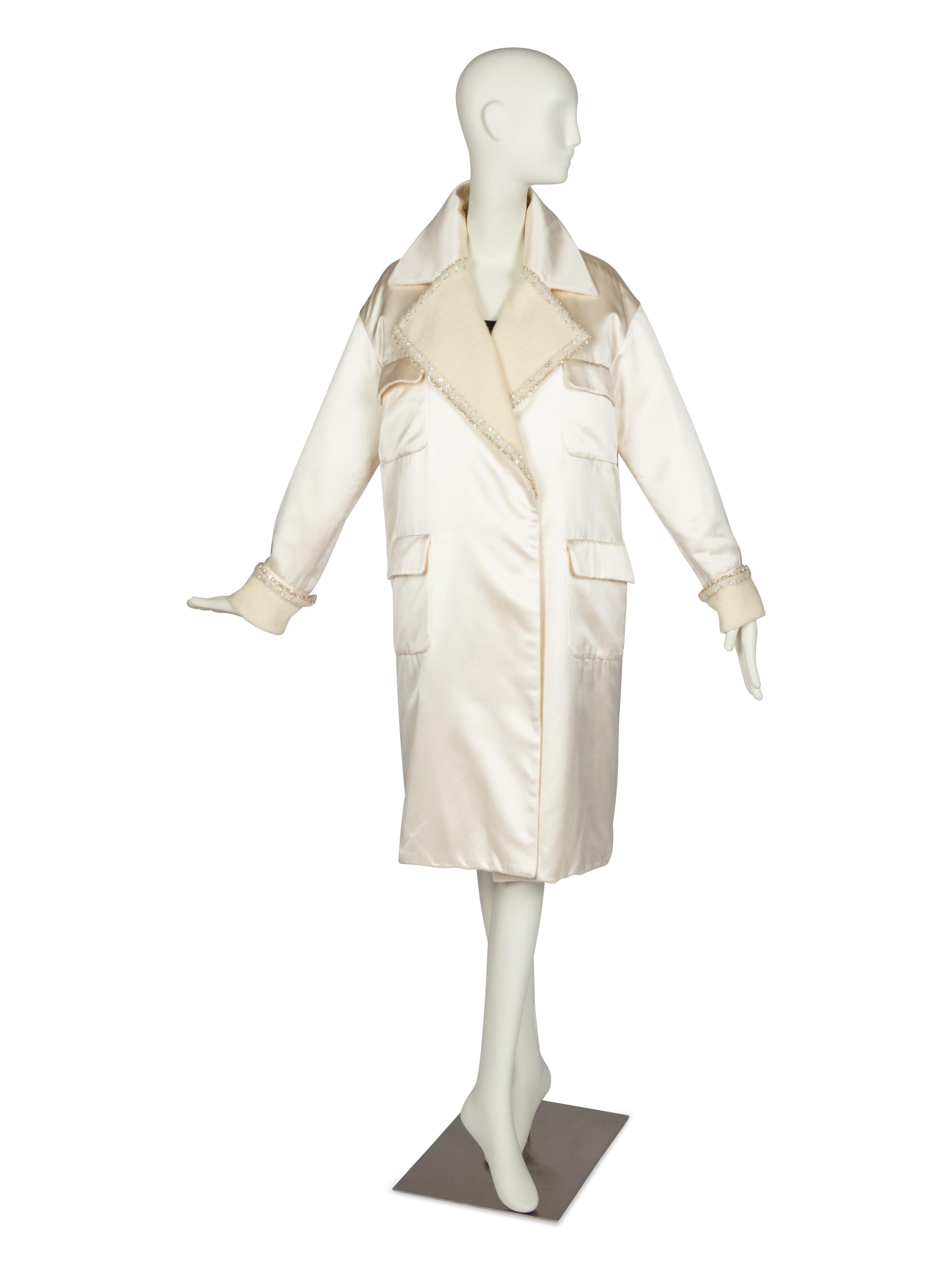 Chanel Satin Evening Trench Coat, Fall 2019
