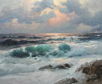 Alexander Dzigurski, (American, 1911-1995), West Coast Sunset