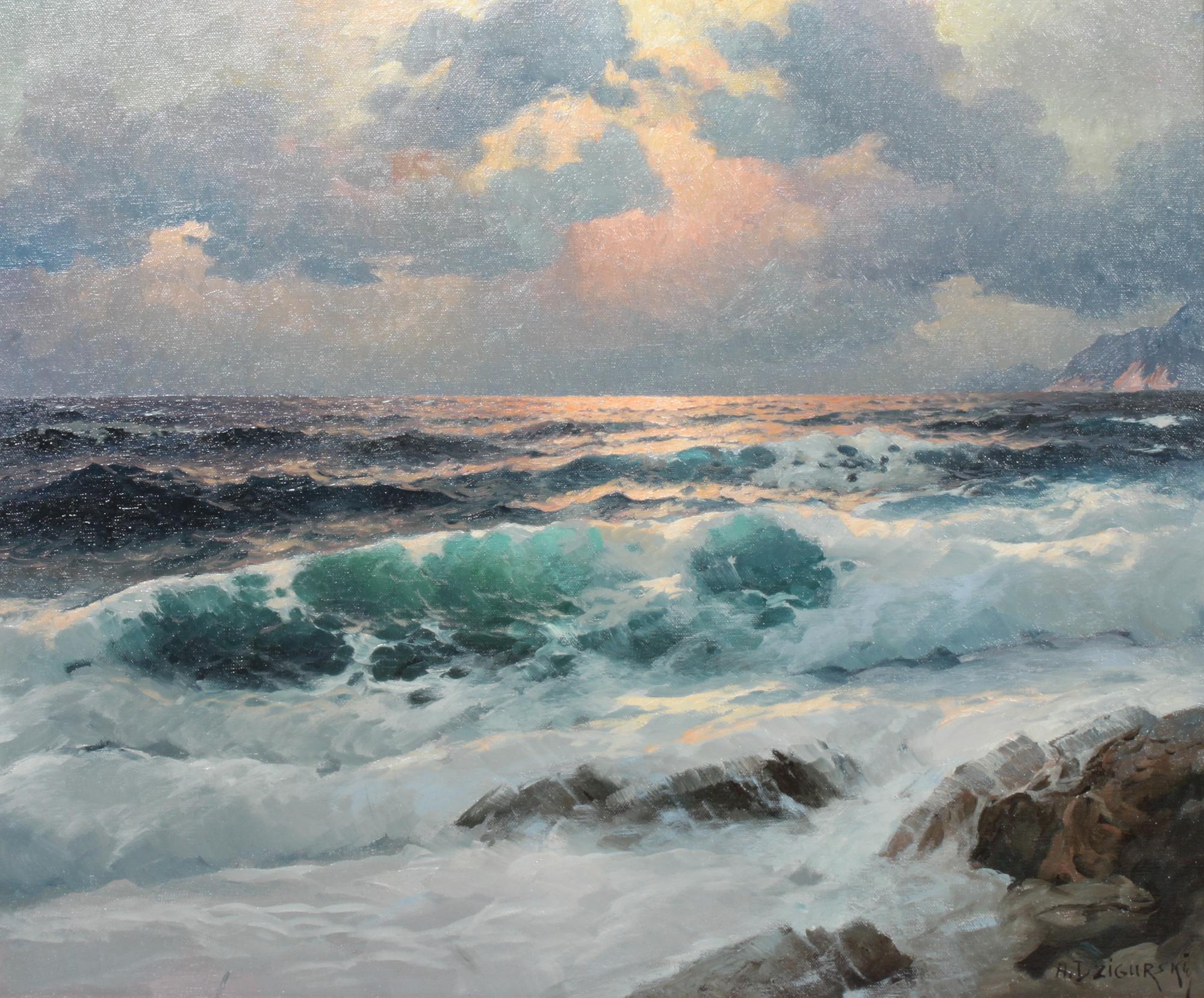 Alexander Dzigurski, (American, 1911-1995), West Coast Sunset