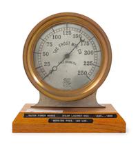 An Frost Mfg. Co. Brass-Cased Locomotive Pressure Gauge