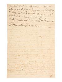[WAR OF 1812]. Letter relaying news of violence on the frontier, Tory sympathizers, and battlefront reports. "Westmore Land," [Oneida County], [New York]. 28 June 1812.