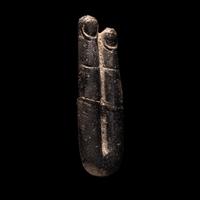 An Egyptian Stone Two-Finger Amulet
