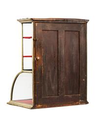 Two Curved Metal Frame Countertop Display Cases