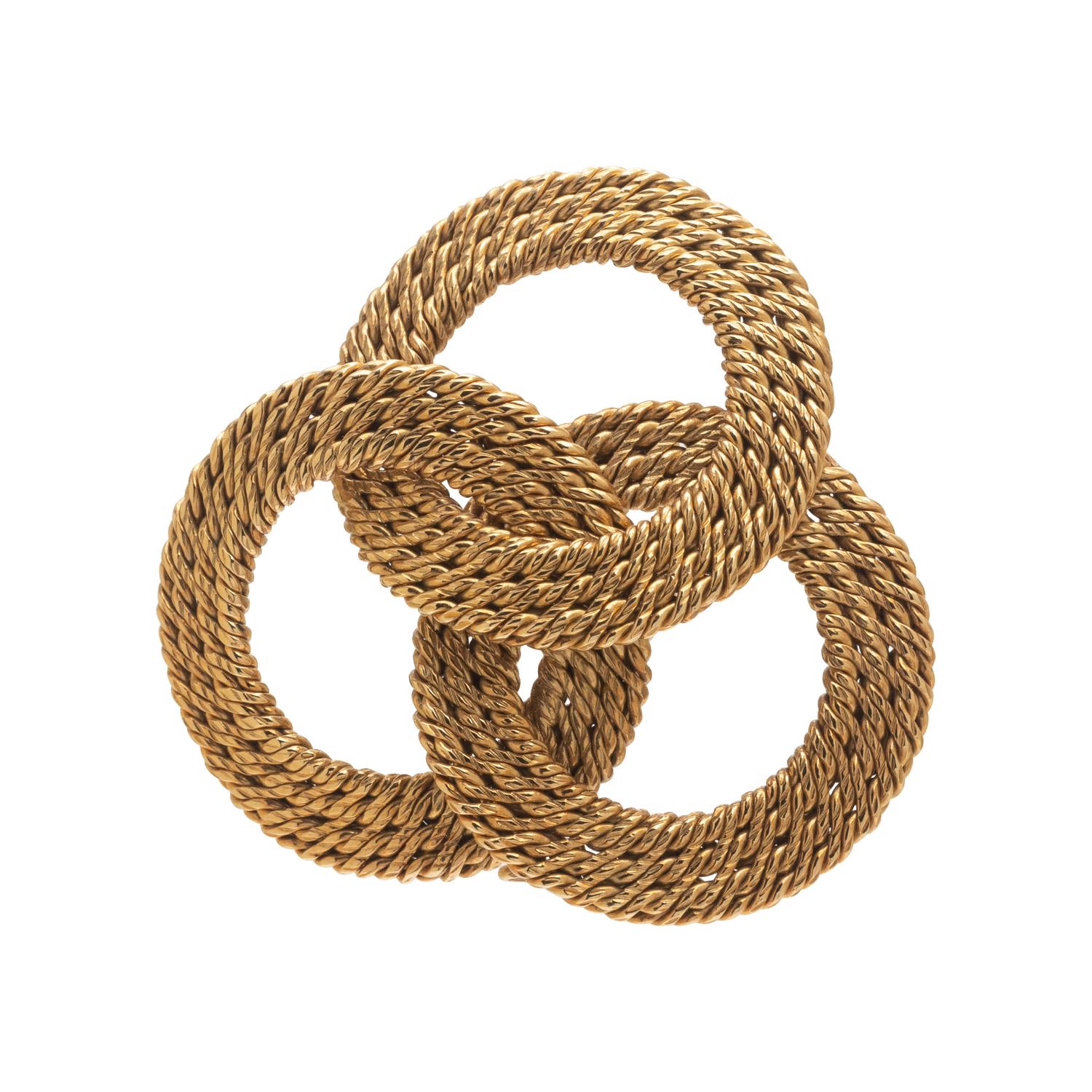 FRED, GEORGES L'ENFANT, YELLOW GOLD BROOCH