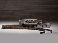Apsáalooke [Crow] Beaded and Tacked Belt, with Tacked Drop