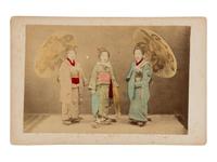 Four Japanese Hand Tinted Photographs