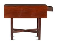 A Chippendale Figured Mahogany X-Form Stretcher Base Pembroke Table