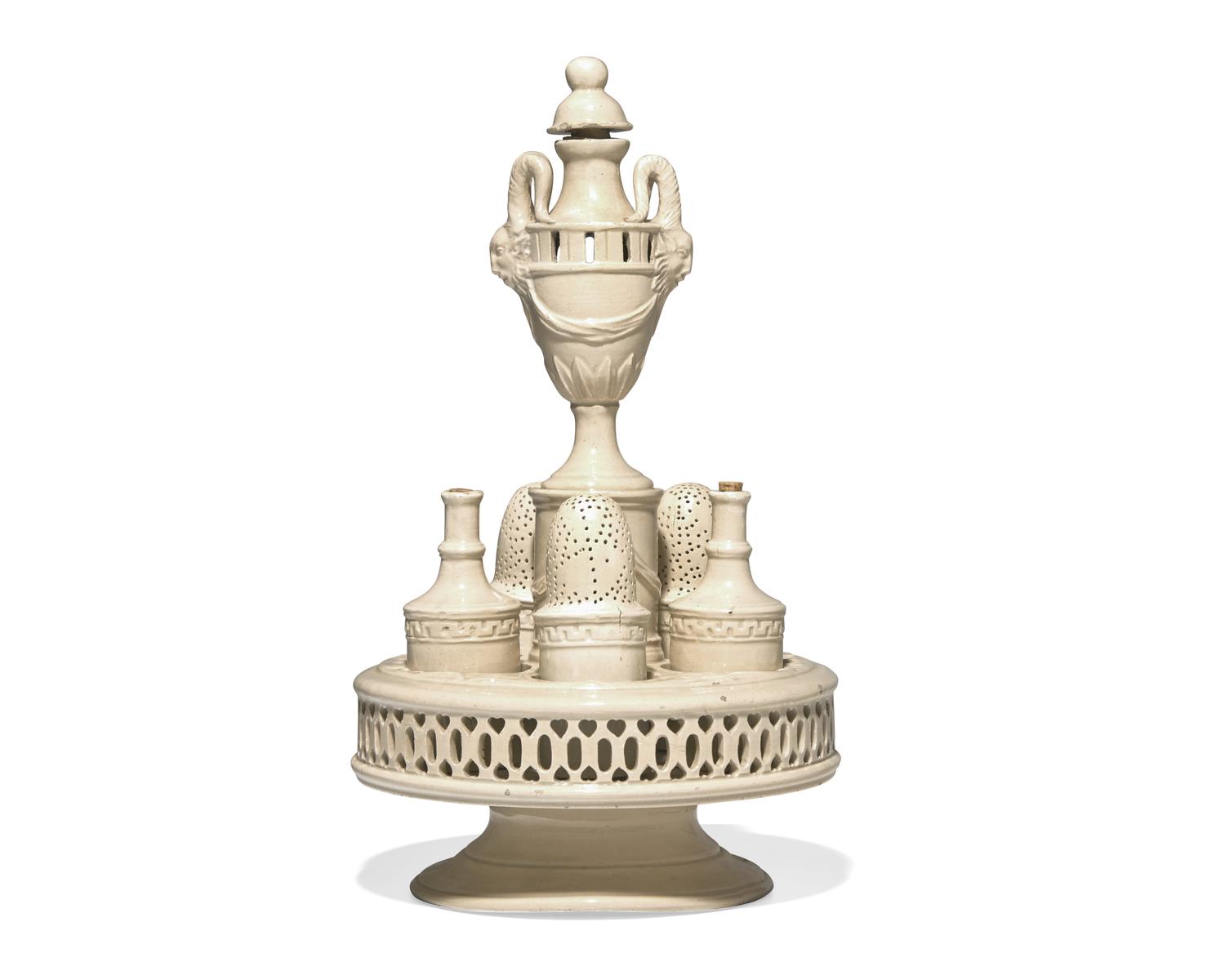 An English Creamware Cruet Set