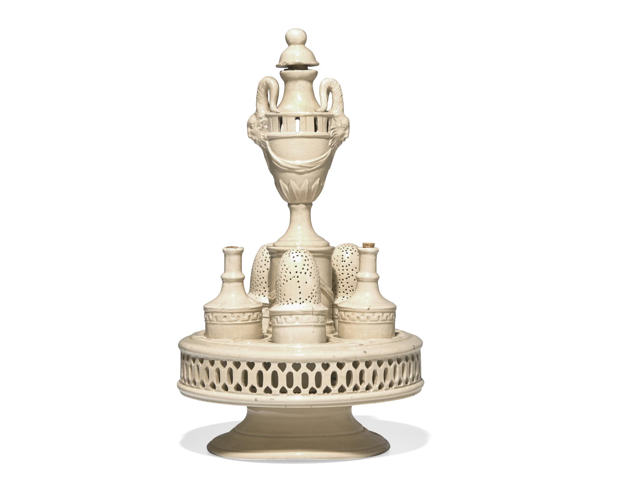 An English Creamware Cruet Set