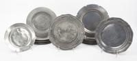 A Collection of Pewter Articles Diameter of largest plate 11 inches. — 18TH/19TH CENTURY
