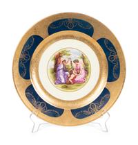 A Set of Ten Limoges Porcelain Polychrome and Gilt-Encrusted Cabinet Plates — Late 19th Century