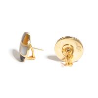 ASCH GROSSBARDT, YELLOW GOLD AND MOTHER-OF-PEARL CLIP EARRINGS