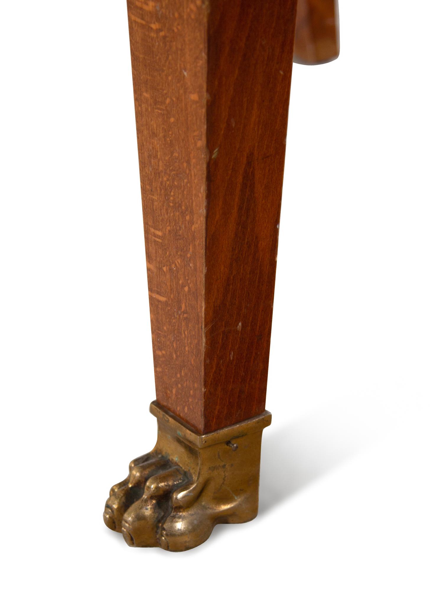 An Empire Style Gilt Bronze Mounted Oak Armchair