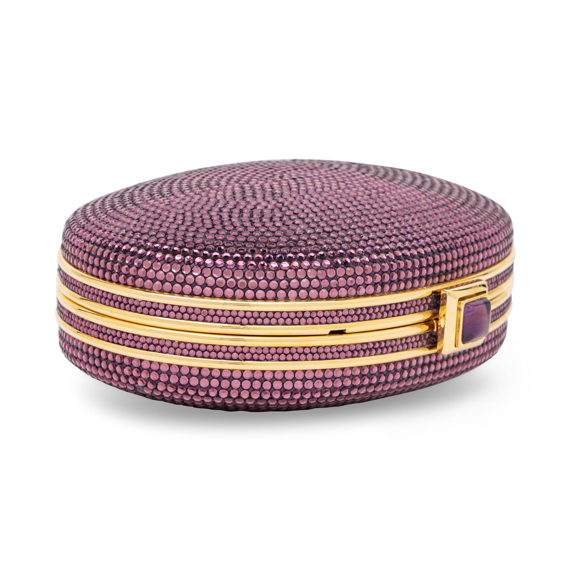 Judith Leiber, Purple Crystal-Embellished Minaudière
