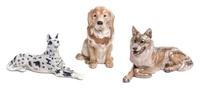 Three Royal Copenhagen Porcelain Figures Width of widest 9 1/4 inches. — 20TH CENTURY