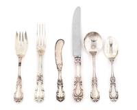 An American Silver Flatware Service for Eight — Reed and Barton, 20th Century