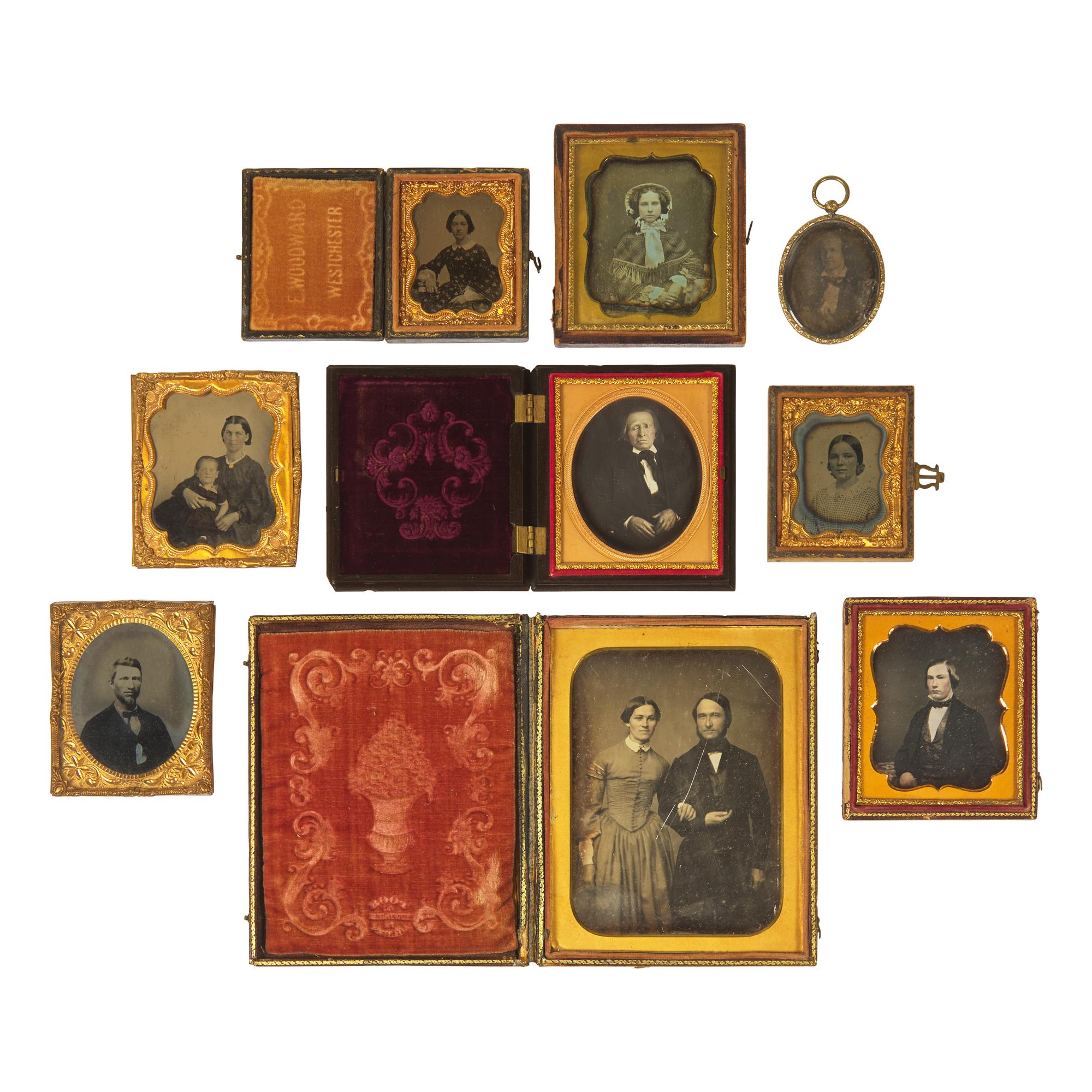 [Early Photography] Group of 46 Assorted Photographs Attributed to Identified Families