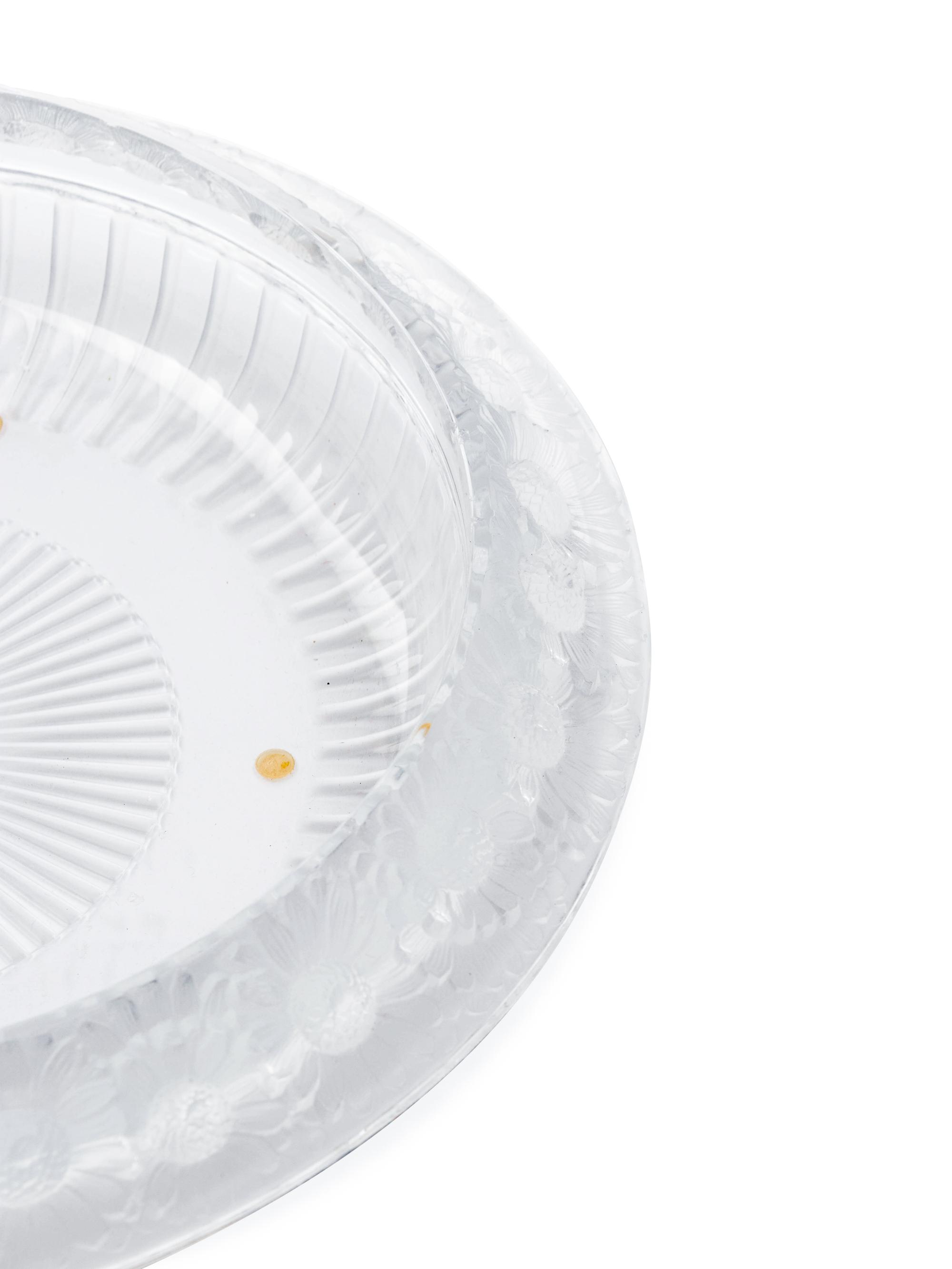 A Lalique Marguerites Centerpiece Bowl