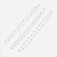 A Set of Three 14K White Gold and Diamond Chains